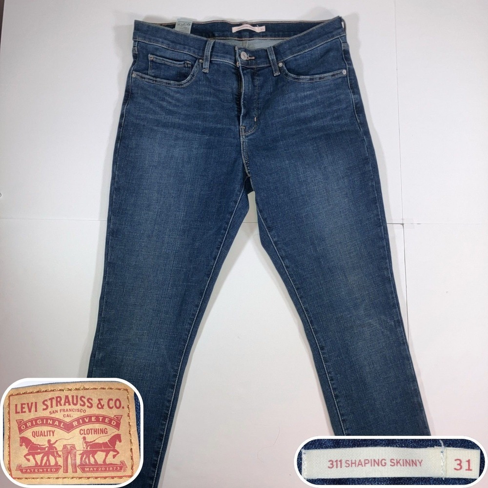 Levi's 311 Shaping Skinny Jeans Womens 31x30 Blue Medium‎ Wash Stretch